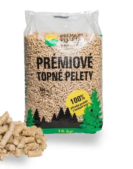 Dřevěné pelety Prémiové Topné Pelety ENplus A1 / paleta 1 050 kg (70 × 15 kg)