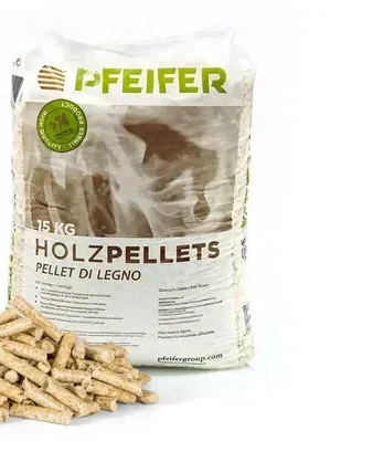 Dřevěné pelety Pfeifer Pellets ENplus A1 / paleta 1 050 kg (70 × 15 kg)