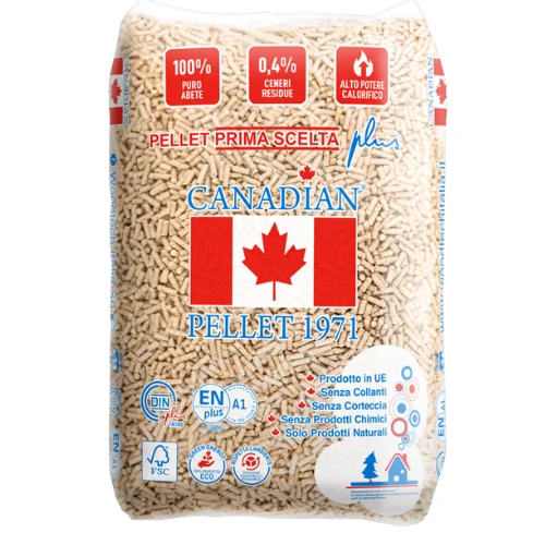 Pelety Canadian Pellet – paleta 72 pytlů × 15 kg ze smrkového dřeva